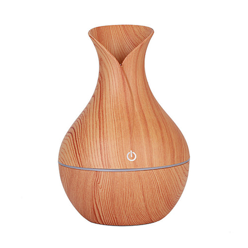 KBAYBO electric humidifier aroma oil diffuser ultrasonic wood air humidifier USB cool mini mist maker LED lights for home office